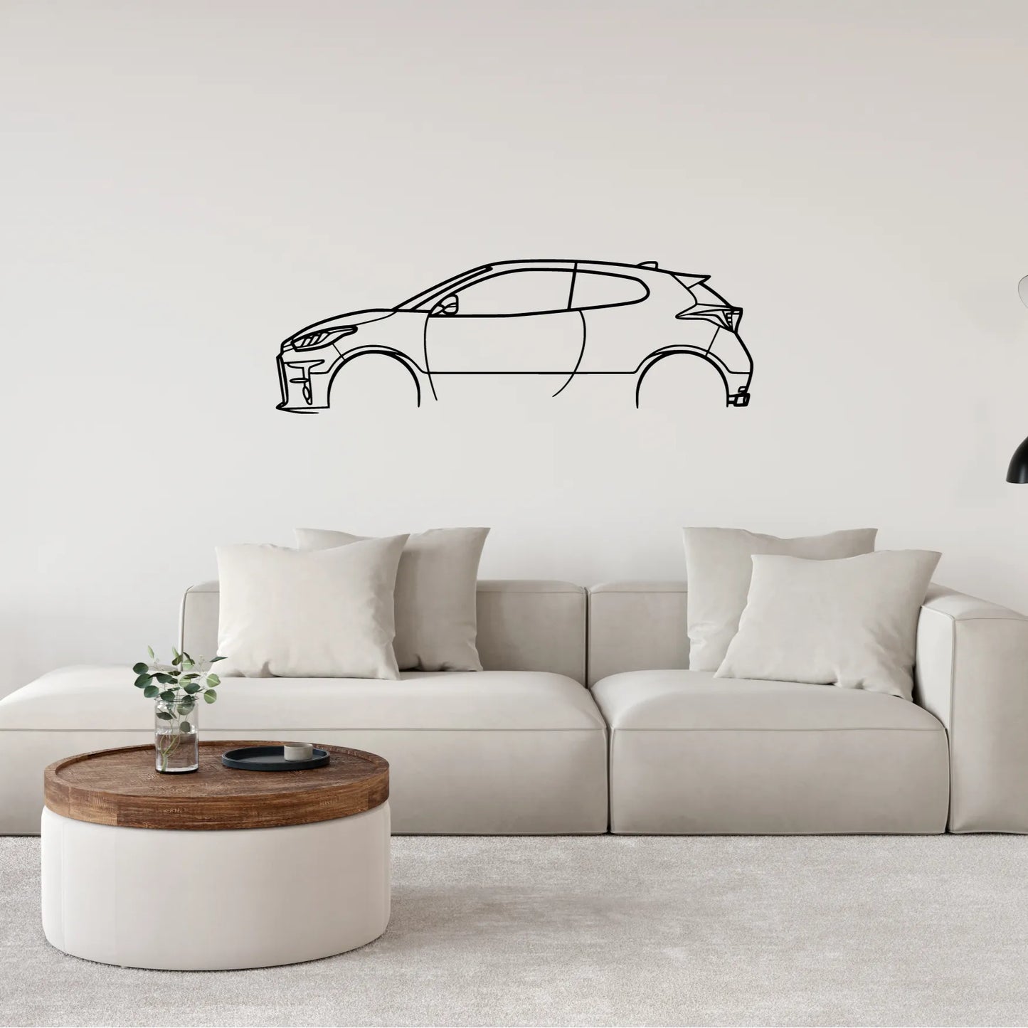 Toyota GR Yaris Silueta Dekorácia na Stenu