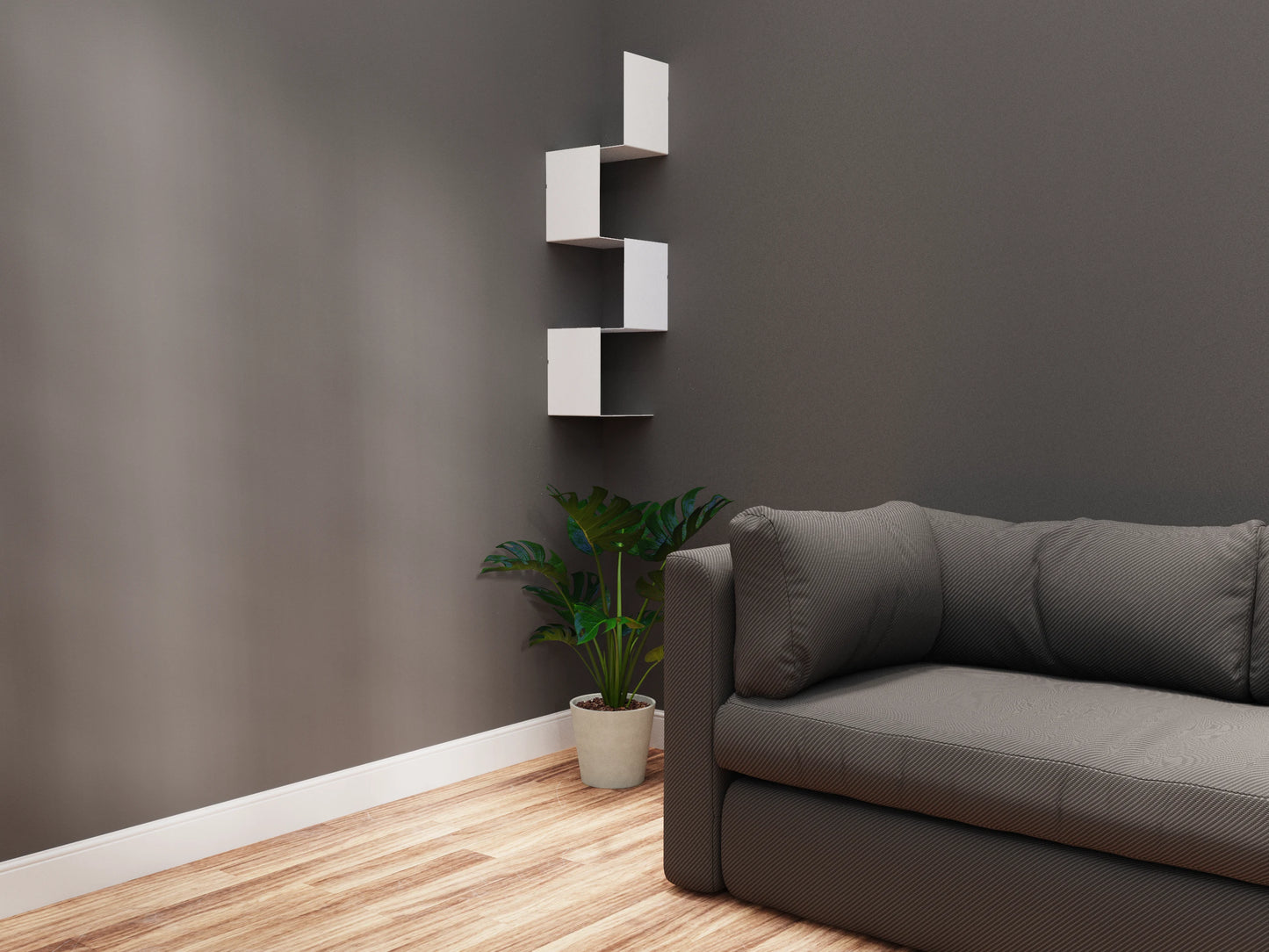 Polica na stenu V Tvare L - Výpredaj