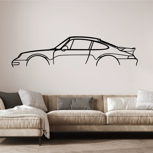 Porsche 911 model 993 Turbo Silueta Dekorácia na Stenu