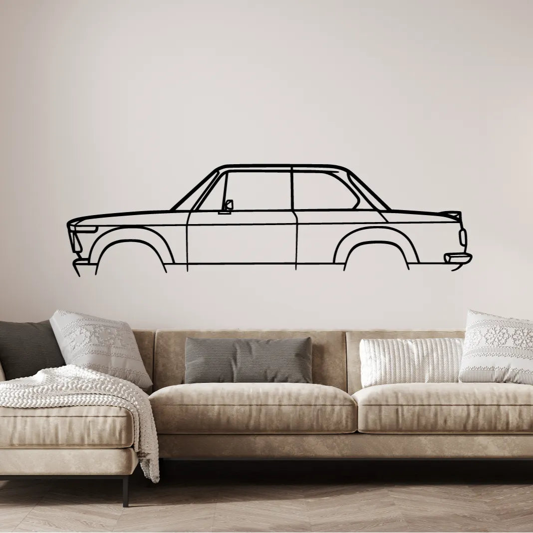 BMW 2002 Turbo Silueta Dekorácia na Stenu