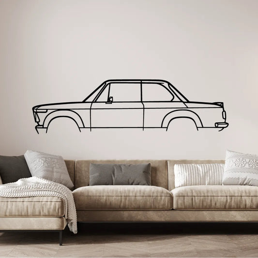 BMW 2002 Turbo Silueta Dekorácia na Stenu