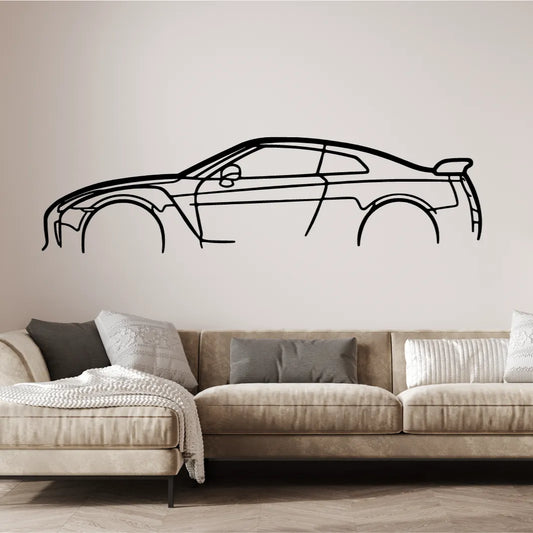 Nissan GTR R35 Silueta Dekorácia na Stenu