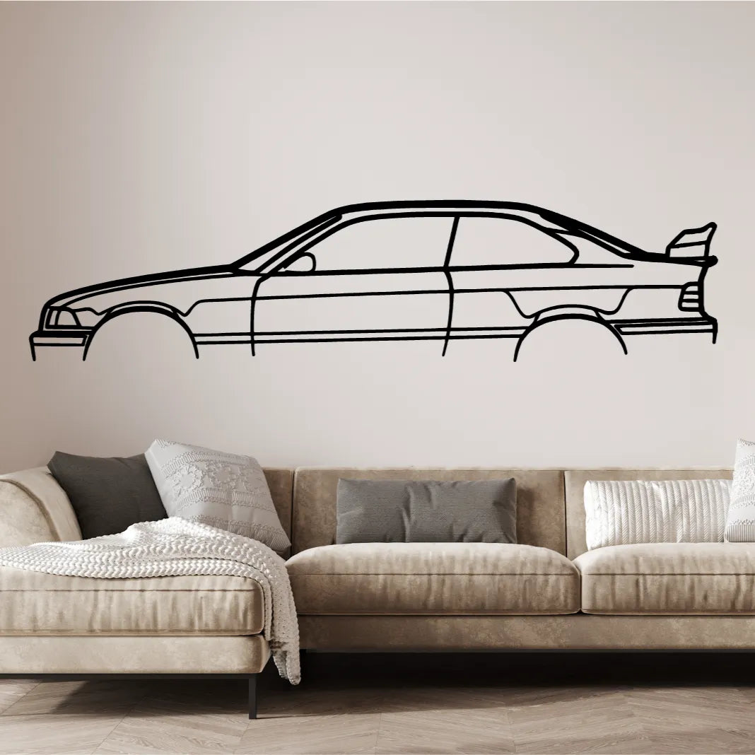 BMW M3 E36 Silueta Dekorácia na Stenu