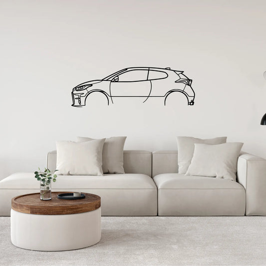 Toyota GR Yaris Silueta Dekorácia na Stenu